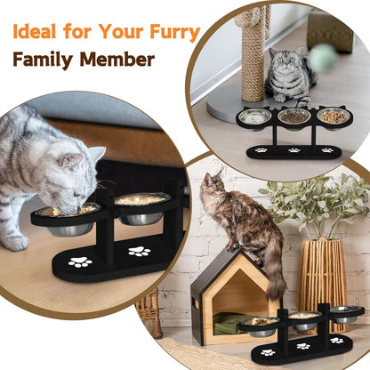Adjustable Wooden Pet Feeder