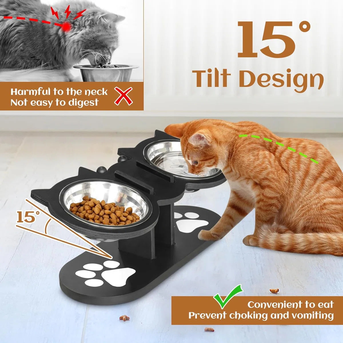 Adjustable Wooden Pet Feeder