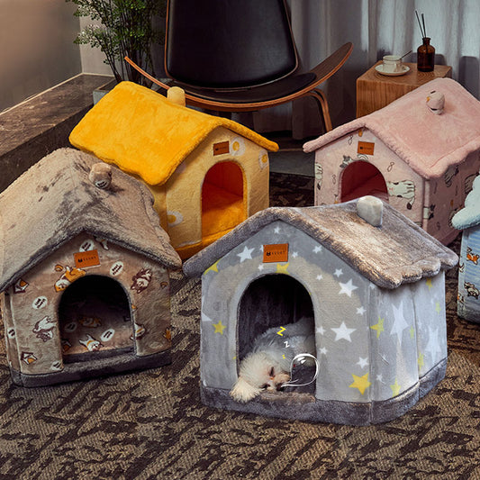 Cozy Foldable Winter Pet Bed